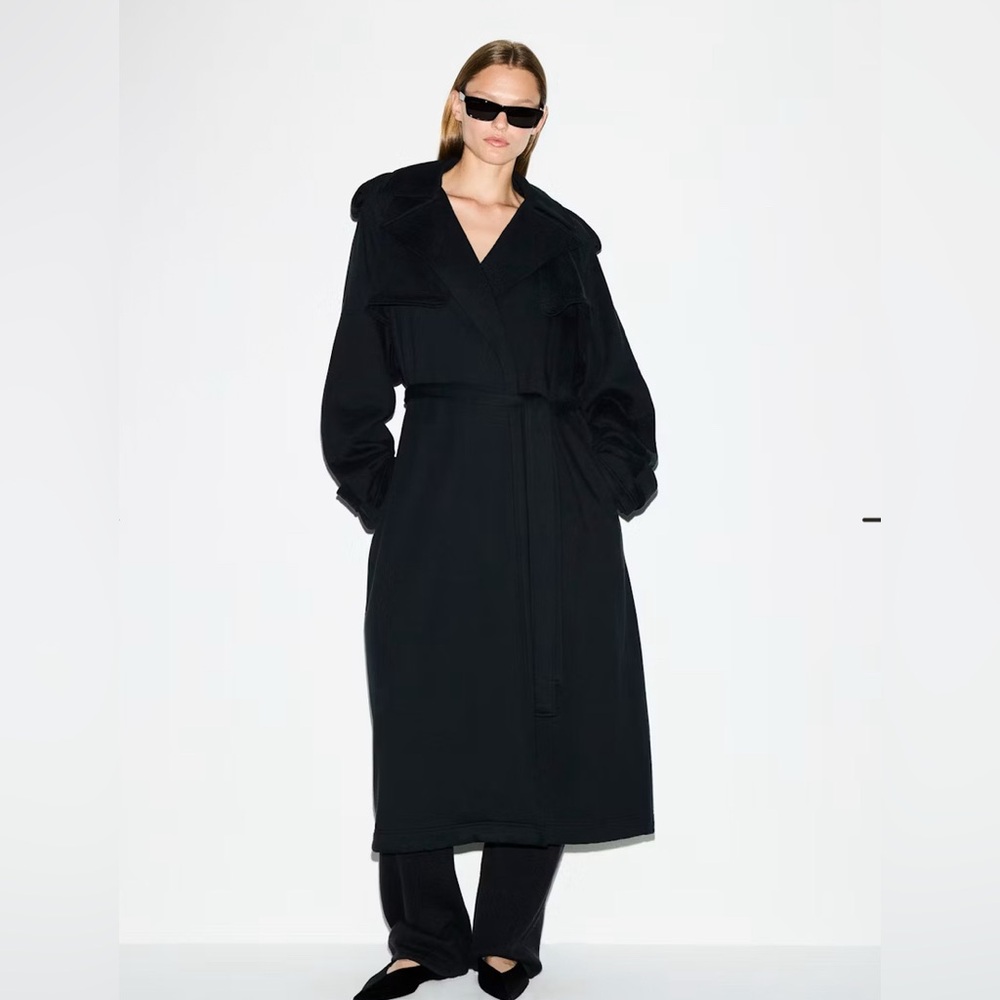 Skims boyfriend fleece OVERSIZED TRENCH COAT black nwt various sizes available